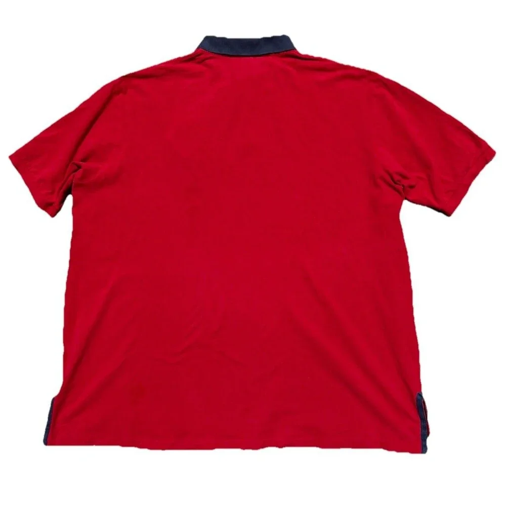 Vintage Polo Ralph Lauren 4XLT Red Crest Polo Shirt New York Quality Rugby 90s